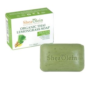 Organic Thai Lemongrass Shea Olein Natural Soap 5 oz Bar With Tea Tree & Ginger